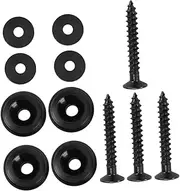 UPKOCH 4 Set Metal Guitar Strap Locks Secure Button Pins with Mats for Acoustic Electric Guitars Easy Installation Fits Standard Straps Protects Your Instrument From Scratches