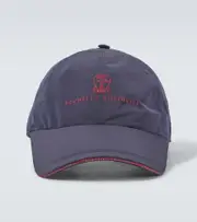 [Brunello Cucinelli] Brunello Cucinelli Logo embroidered baseball cap XL blue