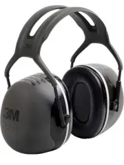 Peltor X-series Over-the-head X5 Earmuffs - Foam, Steel Liner - 1each - Black