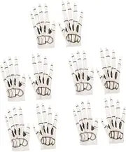 [SHERCHPRY] 2 Pairs Vinyl Gloves Cosplay Gloves Makeup Accessories Skull Gloves Accessories for Hand Muffs Adult Skeleton Gloves Creepy Skeleton Gloves Skeleton Hand Gloves Mitts Make up Props