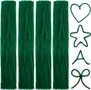100 Pieces Pipe Cleaners Chenille Stem for Arts and Crafts, 6 X 300 Mm (Dark Gre