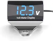 Motorcycle DC 10-150V Digital Voltmeter LED Display Waterproof Voltage Tester Battery Moniter Gauge with Bracket
