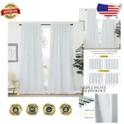 Versatile Cloud Grey Blackout Panels 52W x 95L - Perfect for Bedroom Decor