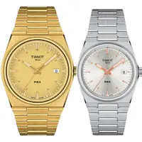 在飛比找PChome24h購物優惠-TISSOT 天梭 PRX系列 70年代復刻石英對錶 情侶手