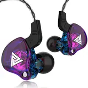 AK6 Copper Driver HiFi Wired Earphone Sport Running Headphones Bass Stereo Headset Music Earbuds fone de ouvido - AK6 Purple
