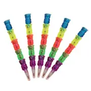 5PCS Stackable Pencils Cartoon Bear Building Block Pencil for Kid