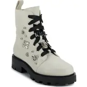 KARL LAGERFELD PARIS Makenzie Combat Boot in Soft White at Nordstrom, Size 8