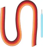 uxcell Paper Quilling Kit, 21.3 Inch 3mm Paper Quilling Strips with Blue Pen for Beginners DIY Hand Crafts Teaching Tools Flower Decoration(Red, Pack of 120)