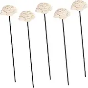 Ciieeo 5pcs Rattan Fragrance Diffuser Sticks for Aroma Refill Chic Flower Designed Rattan Diffuser Sticks for Home Office Yoga Room and Bedroom Decor