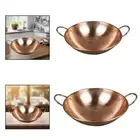 Pure Copper Pot Whipping Bowl Stew Pan without Lid Fry Pan Copper Cookware