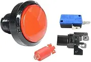 Round Shaped Arcade Machine Push Button Spare Part 45MM Arcade Game Button with 12V LED Lamp