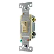 Cooper Wiring C1303-7LTV 3-Way Lighted Grounding Quiet Toggle Switch, 15A/120V