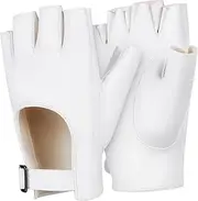 [OATIPHO] Motorcyclist Gloves Women's Half Finger Gloves Touchscreen Winter Grip