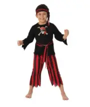 NIP Rubie's Boys Pirate Halloween Costume Medium 8-10 Dress Up Cosplay Peter Pan