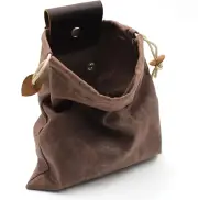Foraging Bag,Mushroom Foraging Bag Waxed Canvas Tinder Waterproof Small Leather