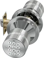 Signstek Electronic Keypad Door Knob Lock with Encryption Function, Satin Nickel