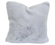 LVD 55cm Polyester Cushion Double Faux Fur Soft Plush Throw Pillow Square Grey