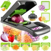 Vegetable Chopper Mandoline Slicer,Veggie Chopper, Multifunctional 13 in 1 Fo...