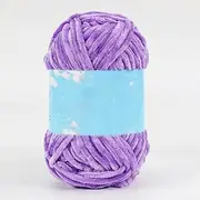 Soft Chenille Yarn for Crocheting Super Bulky Baby Blanket Yarn for Knitting, Weaving Craft DIY Amigur Yarn Light Purple One Size