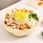 Divided Veggie Tray 8 Compartments Buffet Server 360° Rotating Divided Serving