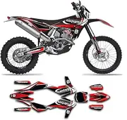 Kungfu Graphics Custom Decal Kit for TE 449 511 2011 2012 2013, Red Black, HQTXCESM491113006-KO