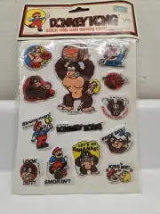 NINTENDO DONKEY KONG STICK-ONS Stickers VTG 1982 NEW SEALED