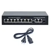 10 Port PoE +Ethernet Switch /additional 2 Gigabit Uplink 120W,IEEE802.3af/at