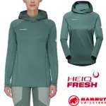 【瑞士 MAMMUT 長毛象】女 SELUN FL SUN HOODY 保暖長袖連帽T恤/1016-01430-40236 深玉石綠