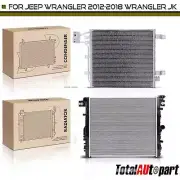 2x New Radiator & AC Condenser Kit for Jeep Wrangler 2012-2017 Wrangler JK 3.6L (for: Jeep)