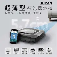 在飛比找有閑購物優惠-強強滾生活 HERAN 禾聯 濕拖超薄型Wi-Fi掃地機器人