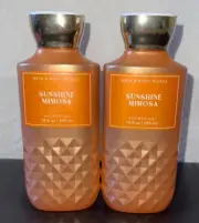 New Lot of 2 Bath & Body Works SUNSHINE MIMOSA Shower Gel 10 oz Faceted