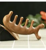 Authentic Green Sandalwood Comb Gua Sha Scraping Scalp Massager Head Head, Neck,