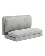 Folding Sofa Bed Foldable Couch Bed with Washable Cover Dark Grey (Full)
