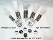 BSCY,CEI 26 TPI TAP DIE SET 1/4"-1/2" FOR AJS,TRIUMPH,NORTON,ARIEL,ENFIELD