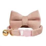 ANYWAGS Cat Collar Baby Pink Bow Small with Safety Buckle, Bell, and Durable Strap Stylish and Comfortable Pet Accessor