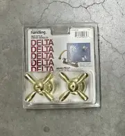 1 Pair Polished Brass Delta Neo Style Cross Faucet Handles RP15081PB