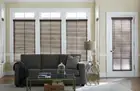 1 Inch Faux Wood Vertical Front Door Window Blind Brown 10" W x 42" L