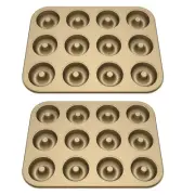 Carbon Steel Donut Baking Pan 12 Cavity Doughnut Pan Easy Release Doughnut`Mold~