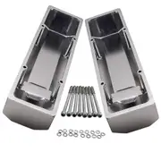 [MaXpeedingrods] For Small Block compatible for Chevy-SATIN Fabricated Aluminum Valve Covers 58-86 SBC 283 302
