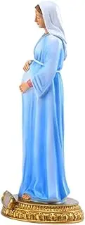ZUNOXAZ 1pc Virgin Statue Resin Decoration Elegant Religious Decor for Home Desktop Adornment Retro Design with Smooth Lines Realistic Catholic Church Accent