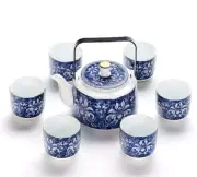 Forlong FL5006 Porcelain Teapot Set Stainless Steel Infuser Blue Flower
