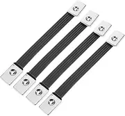 Generic 4pcs Speaker Handle Amplifier Speakers Strap Handle Speaker Cabinet Handle Speaker Supplies Rubber Handle Speaker Pulls Alloy Black