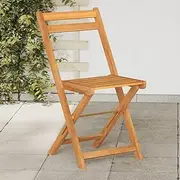 Folding Solid Wood Bistro Chairs for Outdoor Patio, Lounge, Camper, Porch & Backyard, Foldable Chairs - 8 pcs Acacia Furniture