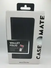 Case-Mate Wallet Folio Genuine Leather Case for iPhone 11 Pro Max (6.5") - Black