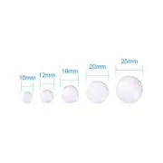 50 Pcs Clear Glass Flatback Scrapbooking Dome Cabochons For