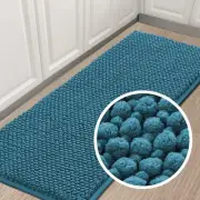 Turquoize Bath Rug Runner, 59 x 20 inches, Plush 59" x 20", Turquoise Blue