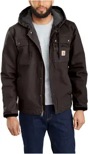 Carhartt Bartlett, textile jacket , color: Dark Brown , size: XXL