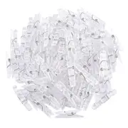 100 Pcs Mini Clear Photo Clips, Mini Clothespins Clip, Clothes Line Clips, Mi...