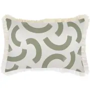 Cushion Cover-Coastal Fringe-Muse Sage-35cm x 50cm