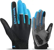 [KUTOOK] Full Finger Cycling Gloves Touch Screen Gel Pad MTB Gloves for Men Women